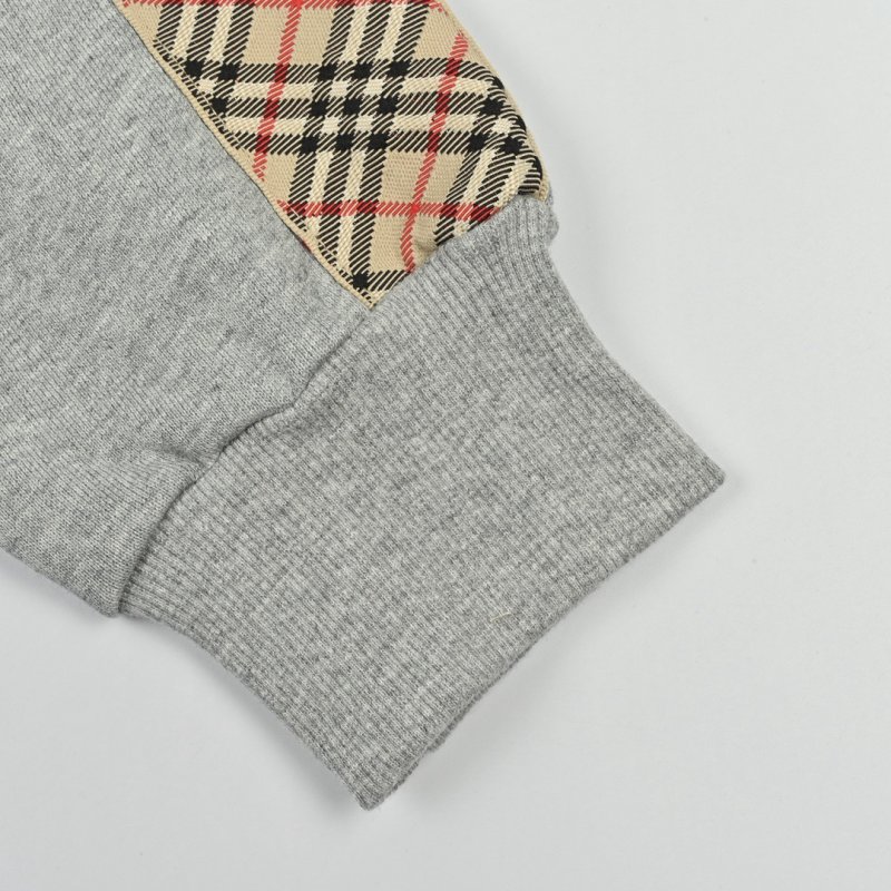 Burberry Check Grey Zip Hoodie view