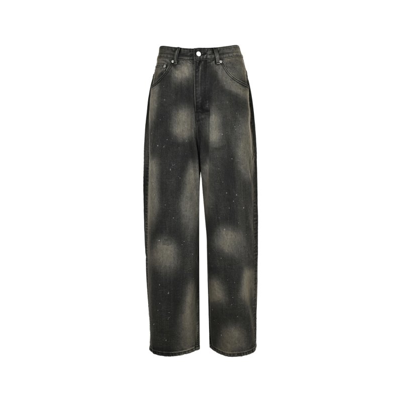 Grey Washed Baggy Fit Denim Jeans