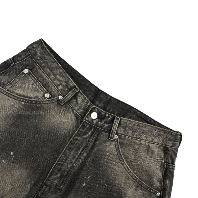 Grey Washed Baggy Fit Denim Jeans view