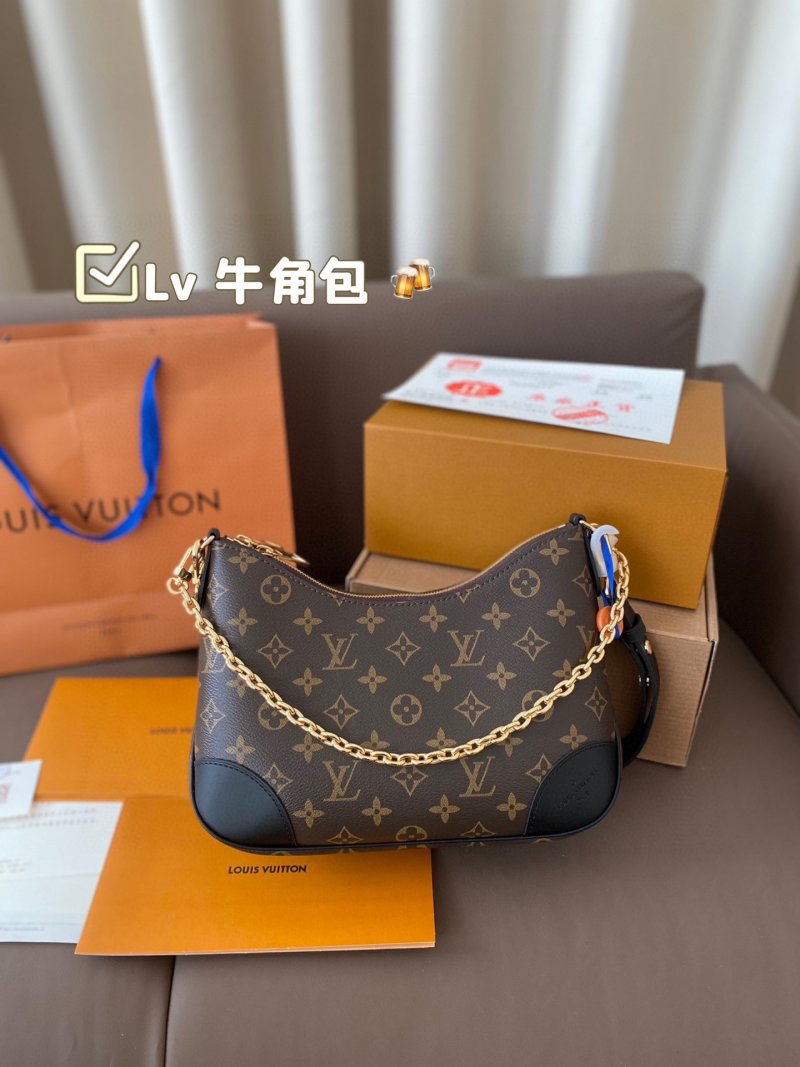 Louis Vuitton Monogram Canvas Shoulder Bag Brown view