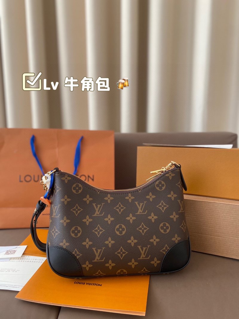 Louis Vuitton Monogram Canvas Shoulder Bag Brown view