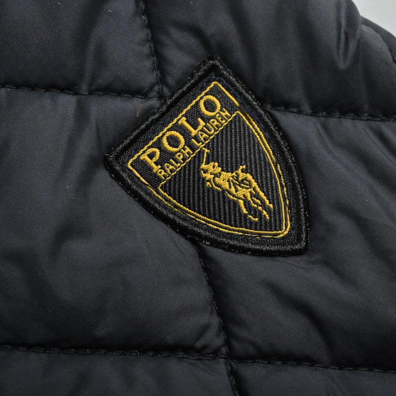 Barbour Navy Quilted Jacket with Brown Corduroy Collar view