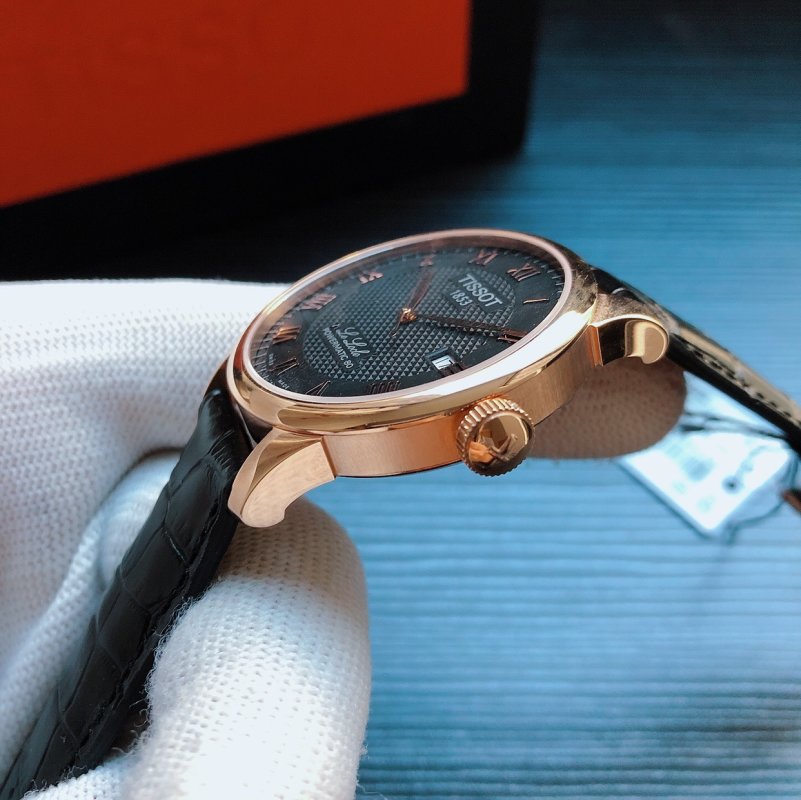 Tissot PRX Powermatic 80 Rose Gold Black Dial Watch view