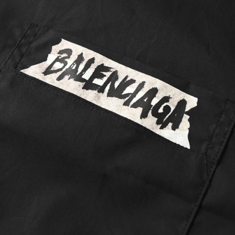 Balenciaga Black Logo Overshirt Jacket view