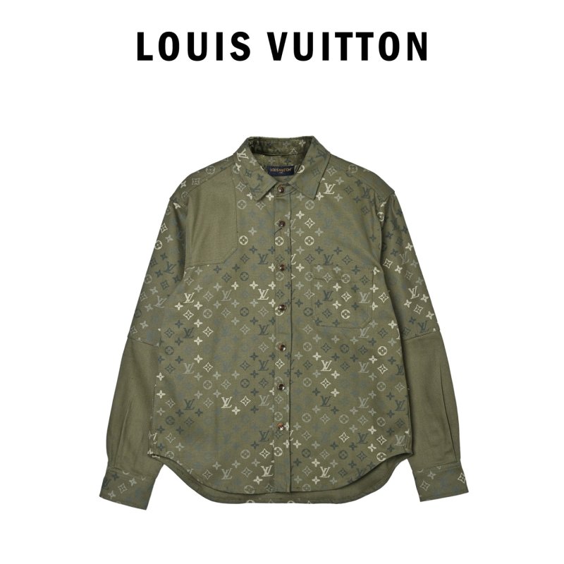 Louis Vuitton Monogram Overshirt Khaki Green view