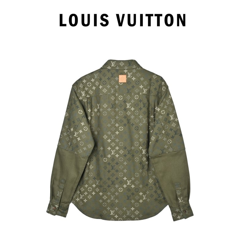 Louis Vuitton Monogram Overshirt Khaki Green view
