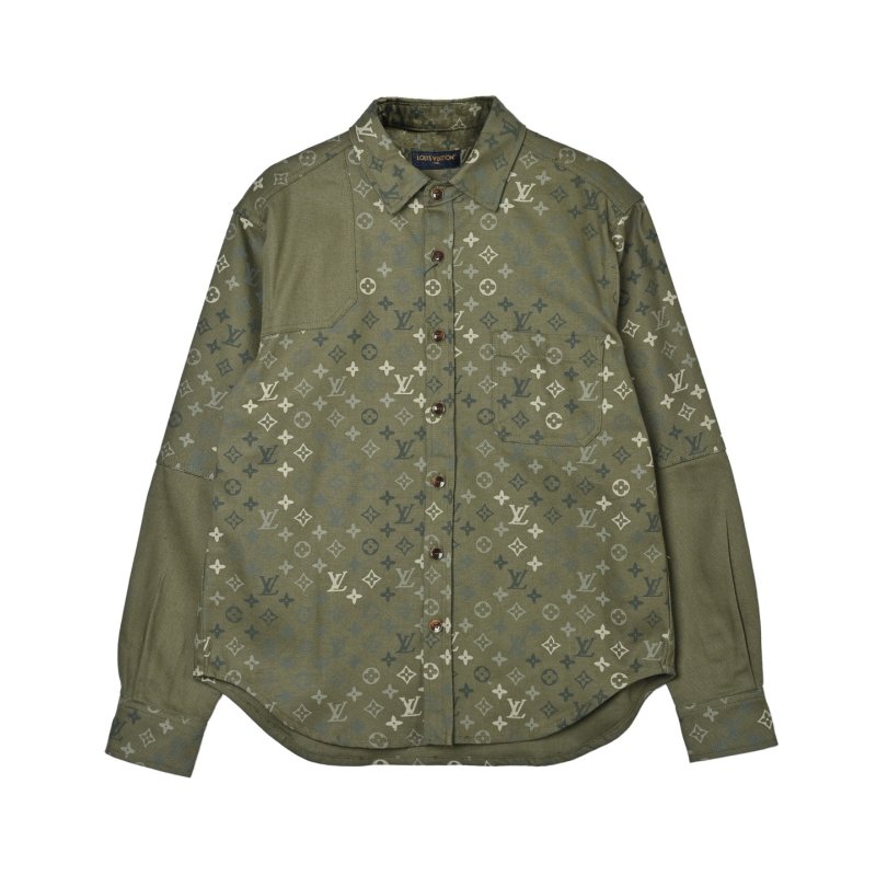 Louis Vuitton Monogram Overshirt Khaki Green view