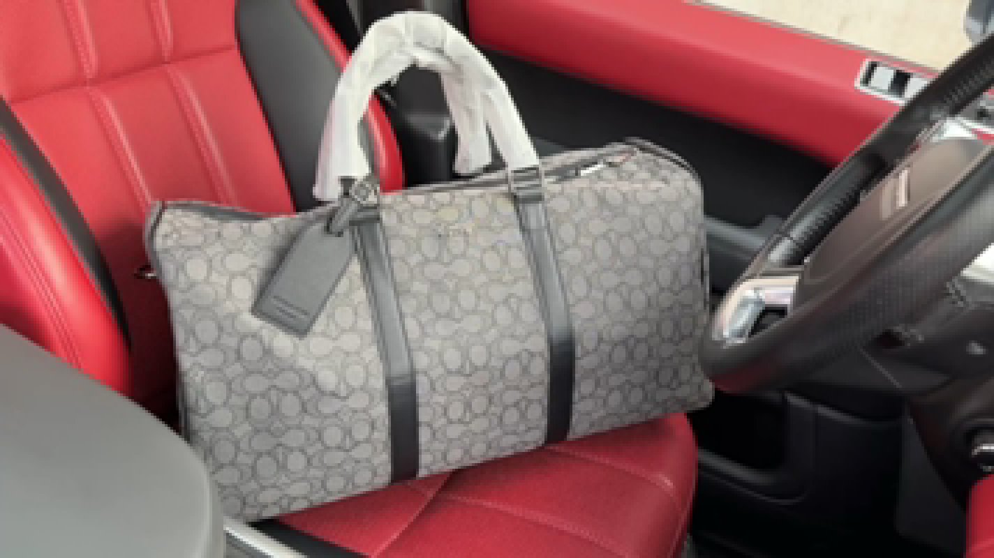 Coach Monogram Travel Duffel Bag Grey