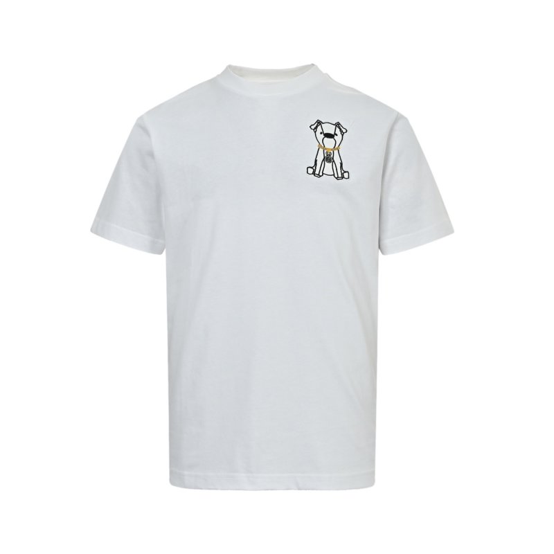 White Minimalist Dog Graphic T-Shirt view