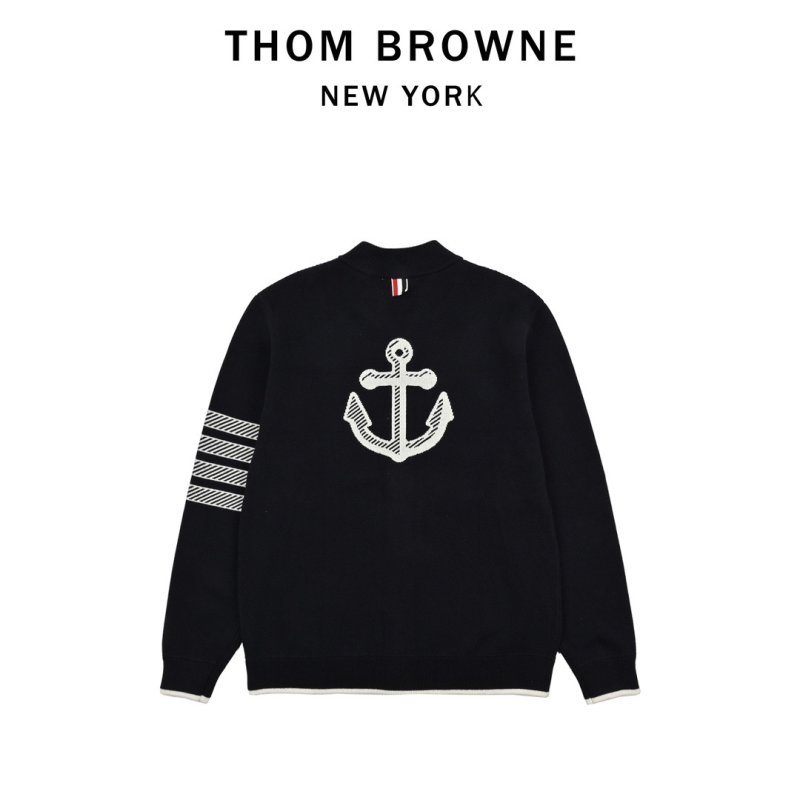 Black Anchor Embroidered Knit Sweater view