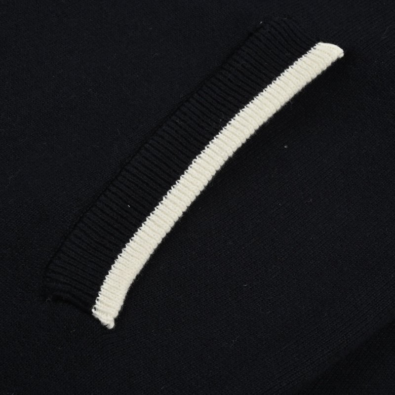 Black Anchor Embroidered Knit Sweater view
