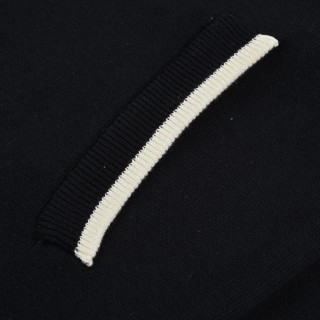 Thom Browne 23FW Anchor Stripe Baseball Jacket Black view 4