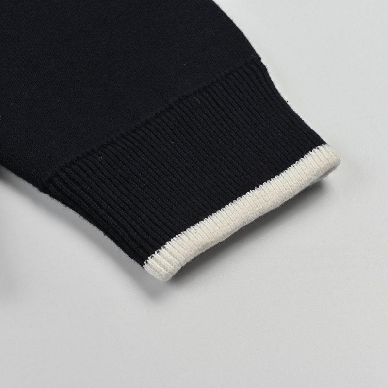 Black Anchor Embroidered Knit Sweater view