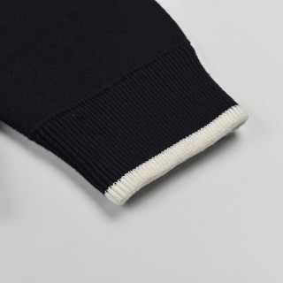 Thom Browne 23FW Anchor Stripe Baseball Jacket Black view 7