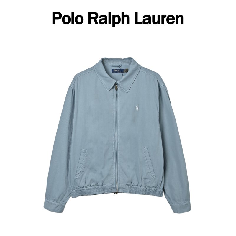 Polo Ralph Lauren Light Blue Denim Harrington Jacket view