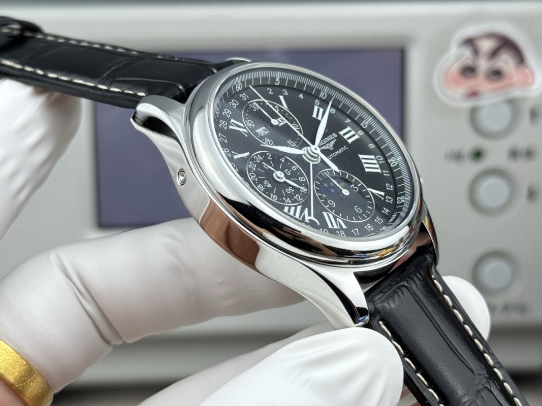Longines Master Moon Phase Chronograph 42mm Black Dial view