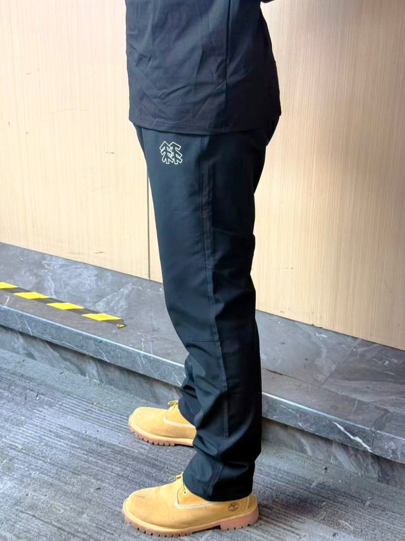 Black Technical Jogger Pants with Embroidered Logo view