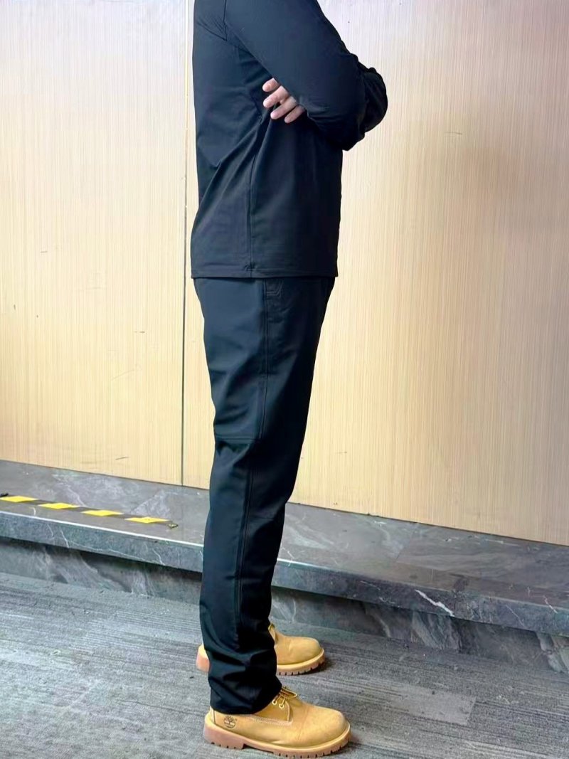 Black Technical Jogger Pants with Embroidered Logo view
