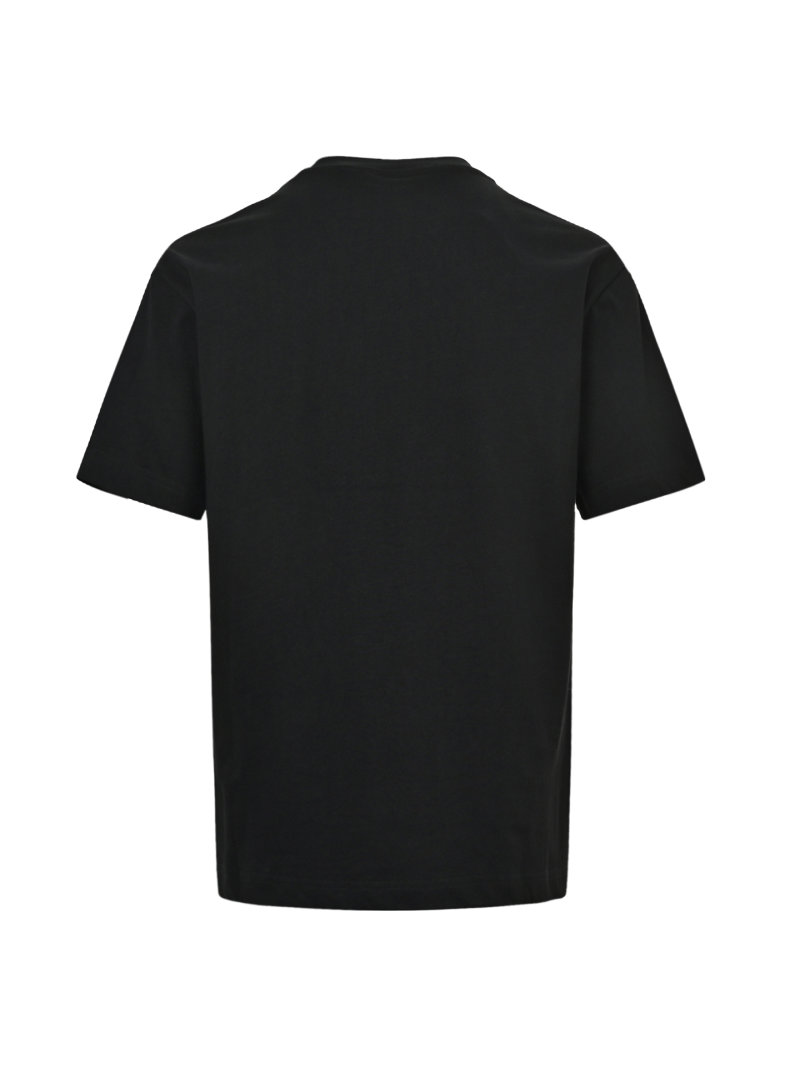 Black Minimalist Short Sleeve T-Shirt with Small Chest Logo view