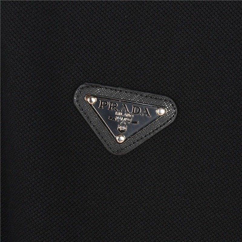 Prada Black Short-Sleeve Polo Shirt view