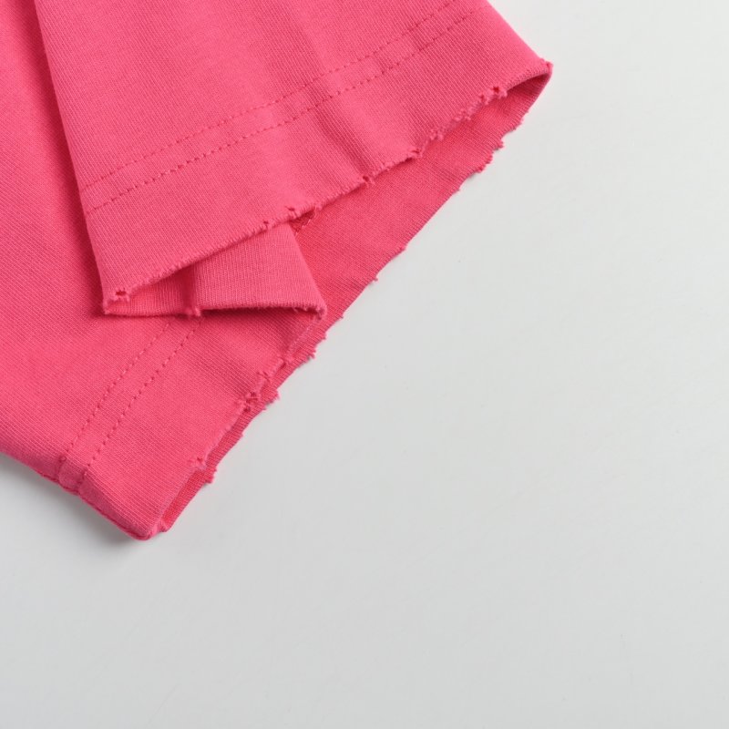 Saint Laurent 26SS Hot Pink Embroidered Logo T-Shirt view