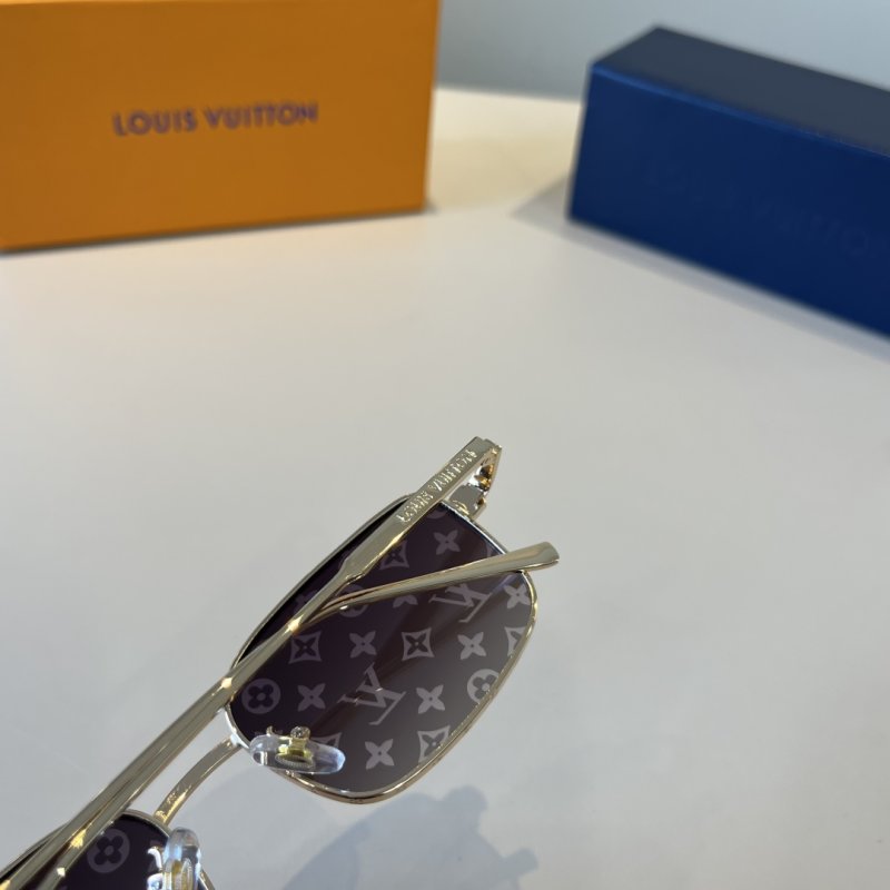 Louis Vuitton Monogram Square Sunglasses Gold Frame view