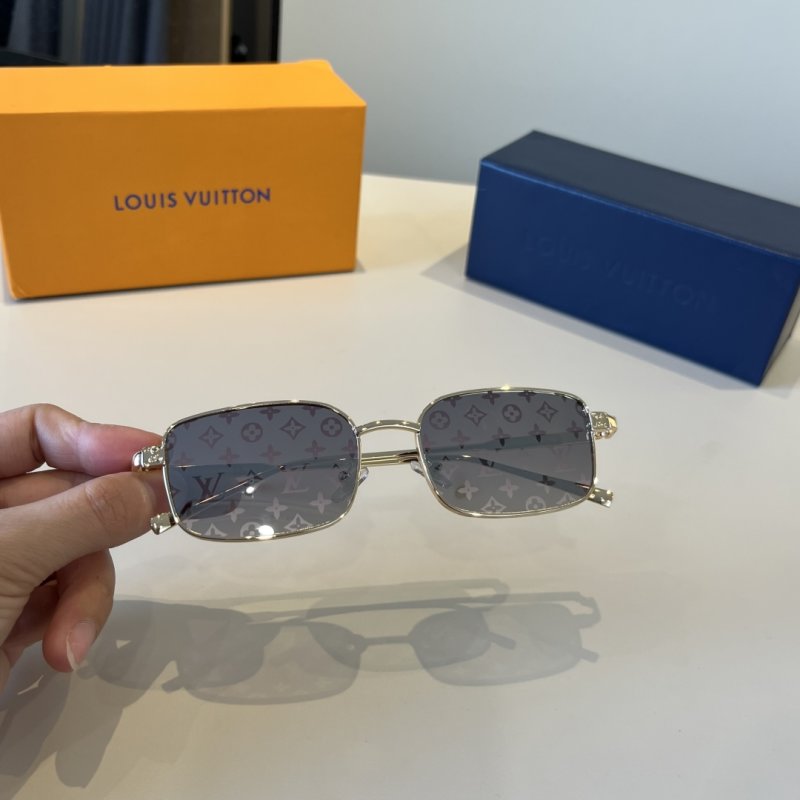 Louis Vuitton Monogram Square Sunglasses Gold Frame view
