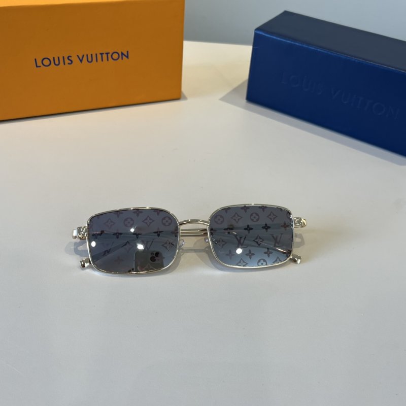 Louis Vuitton Monogram Square Sunglasses Gold Frame view