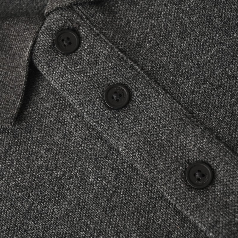 Charcoal Grey Short Sleeve Polo Shirt view