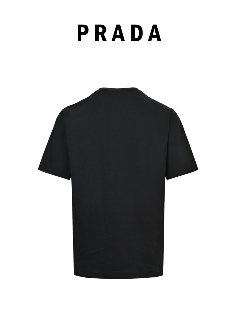 Prada Black T-Shirt with Triangle Logo view