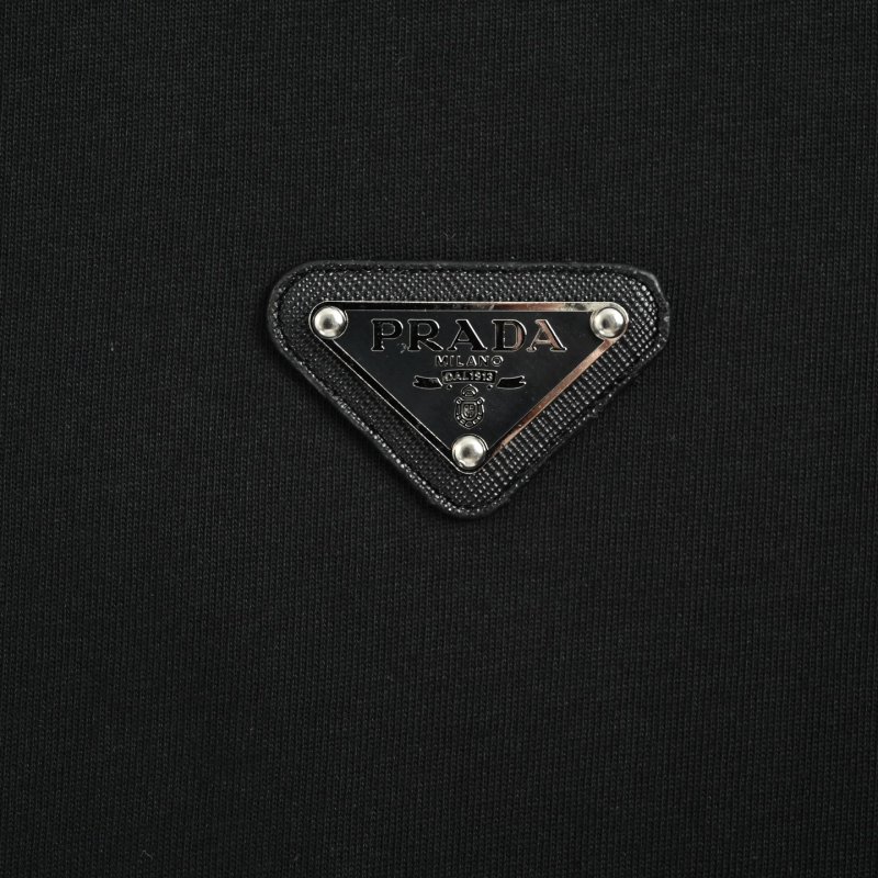 Prada Black T-Shirt with Triangle Logo view
