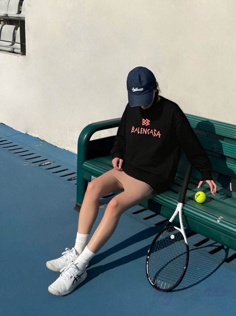 Balenciaga Black Logo Crewneck Sweatshirt view