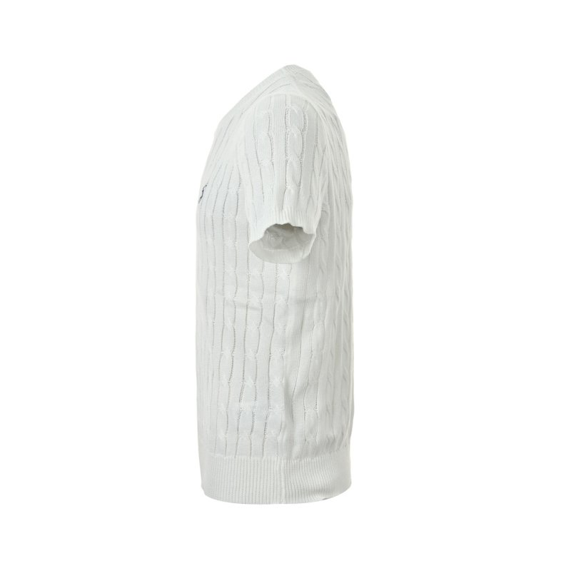 Ralph Lauren Cable Knit Short Sleeve T-Shirt White view