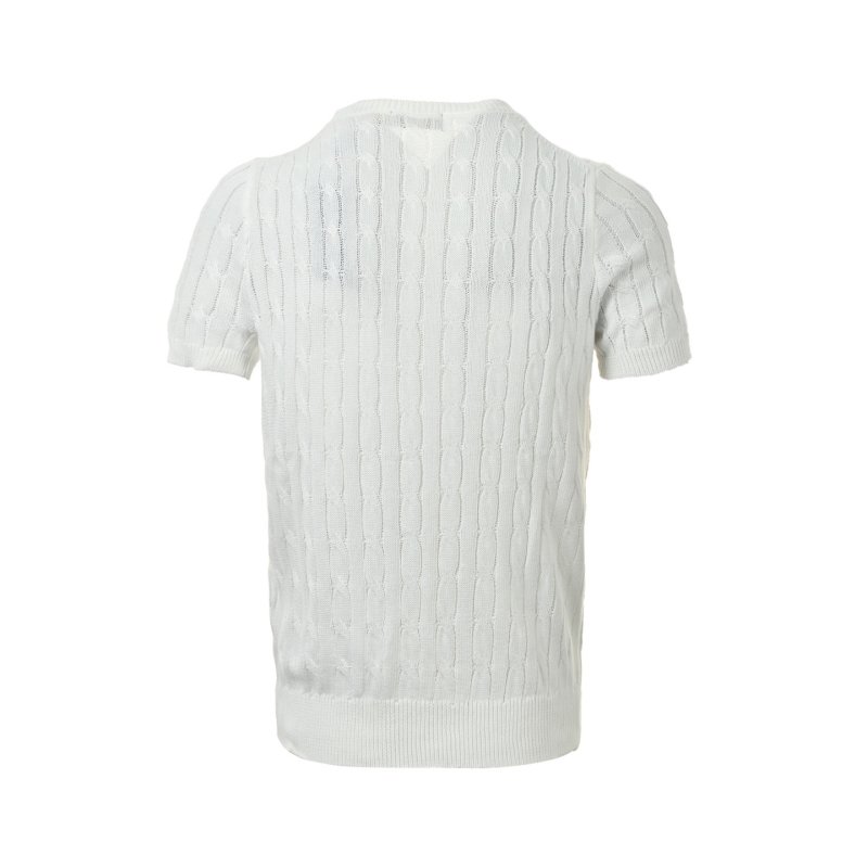 Ralph Lauren Cable Knit Short Sleeve T-Shirt White view
