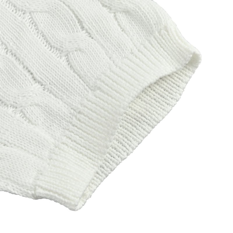 Ralph Lauren Cable Knit Short Sleeve T-Shirt White view