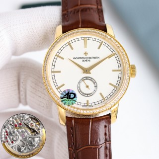 Vacheron Constantin Patrimony Gold Diamond Bezel Watch view 2