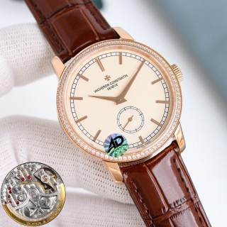 Vacheron Constantin Patrimony Gold Diamond Bezel Watch view 4