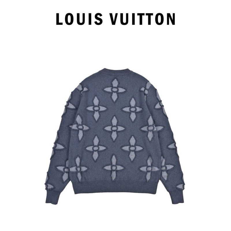 Louis Vuitton Monogram Knit Sweater Navy Blue view