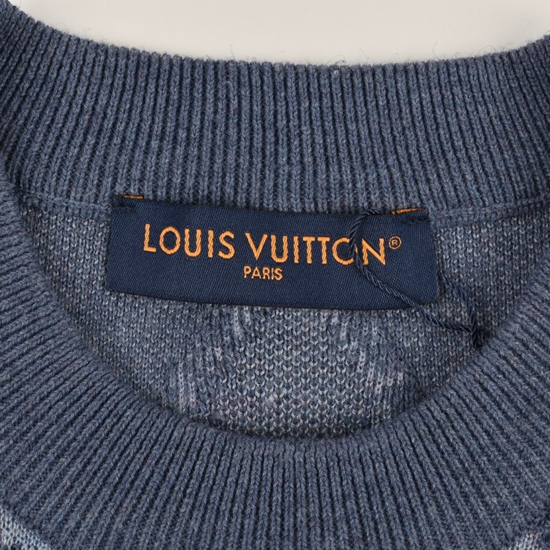 Louis Vuitton Monogram Knit Sweater Navy Blue view