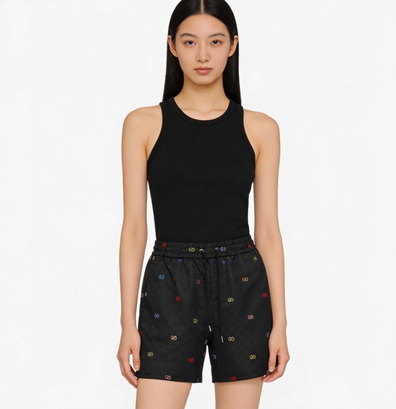 Gucci GG Monogram Black Shorts view