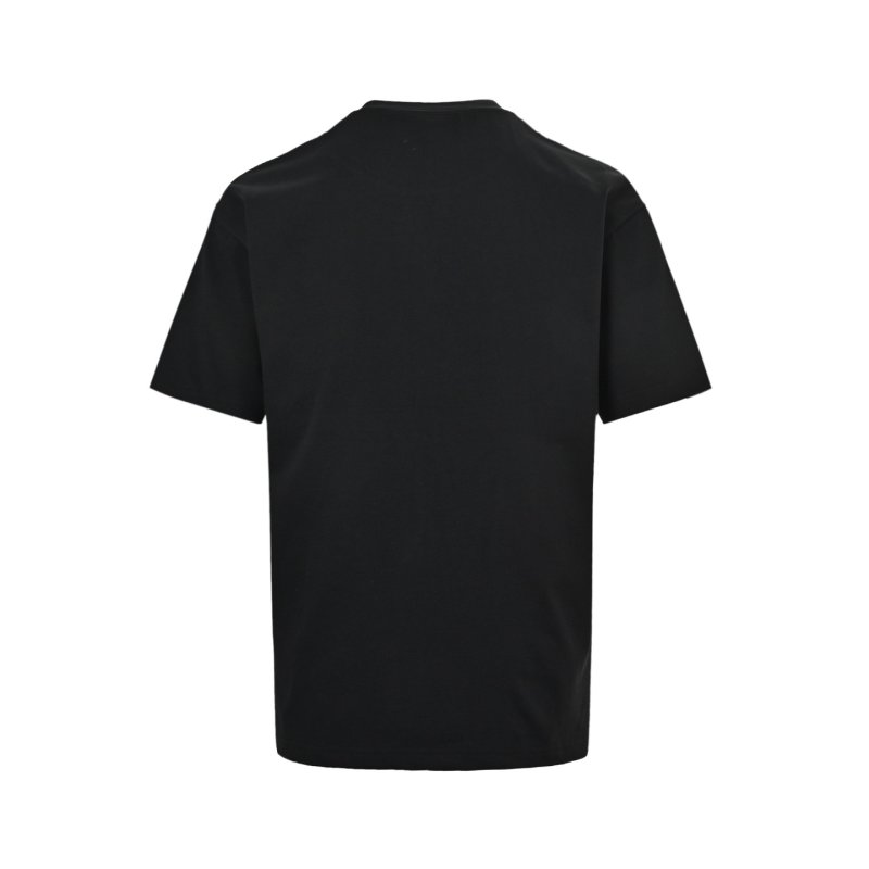 Black Short Sleeve T-Shirt with Red Circular Logo view