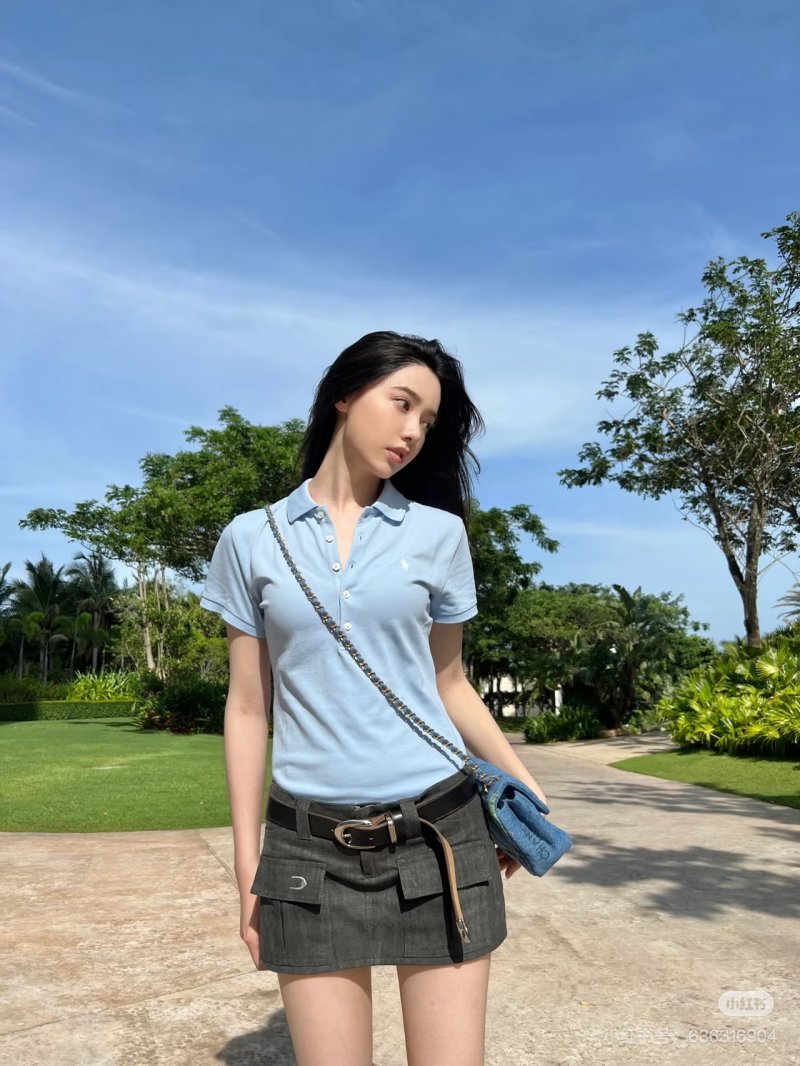 Lacoste Women's Light Blue Polo T-Shirt