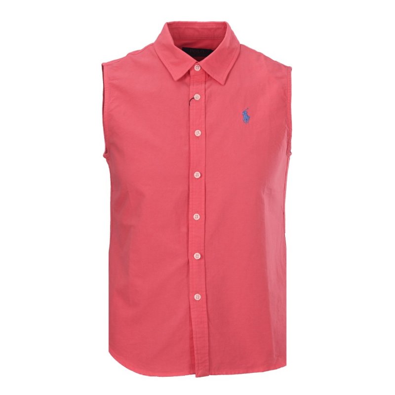 Ralph Lauren Pink Sleeveless Button-Up Shirt view