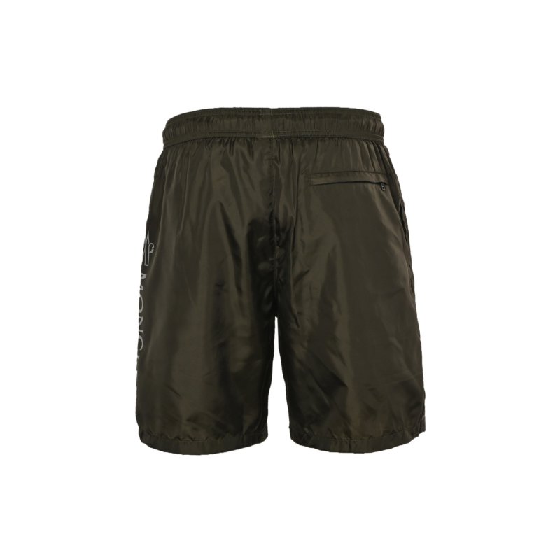 Olive Nylon Cargo Shorts with Drawstring view