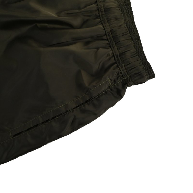 Olive Nylon Cargo Shorts with Drawstring view