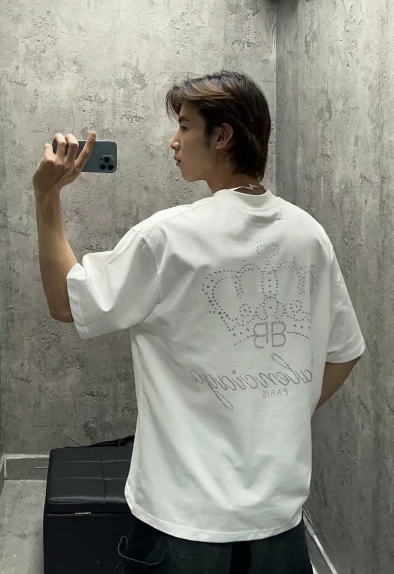 Balenciaga Crown Logo White T-Shirt view