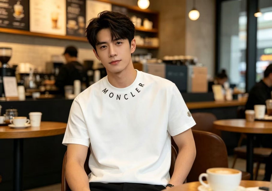 Moncler White Logo T-Shirt