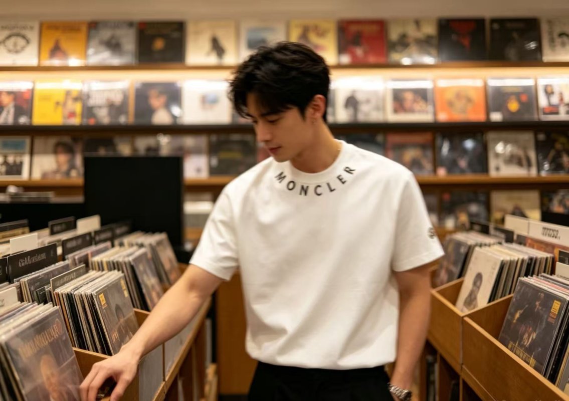 Moncler White Logo T-Shirt view