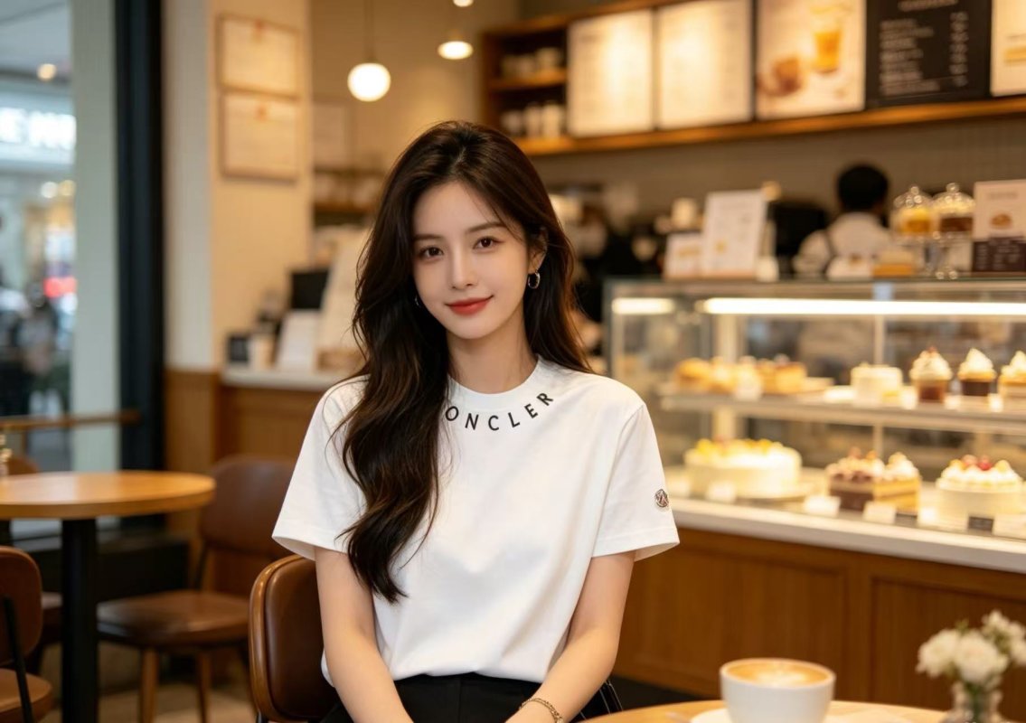 Moncler White Logo T-Shirt view