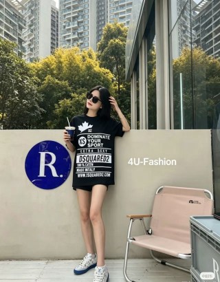 Dsquared2 Black Dominate Your Sport Graphic T-Shirt view 3